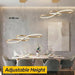 BAMDECOR A022 Modern Designer Infinity LED Chandelier Island Ceiling Pendant Light (120/150cm-Gold) - Amazingooh Wholesale