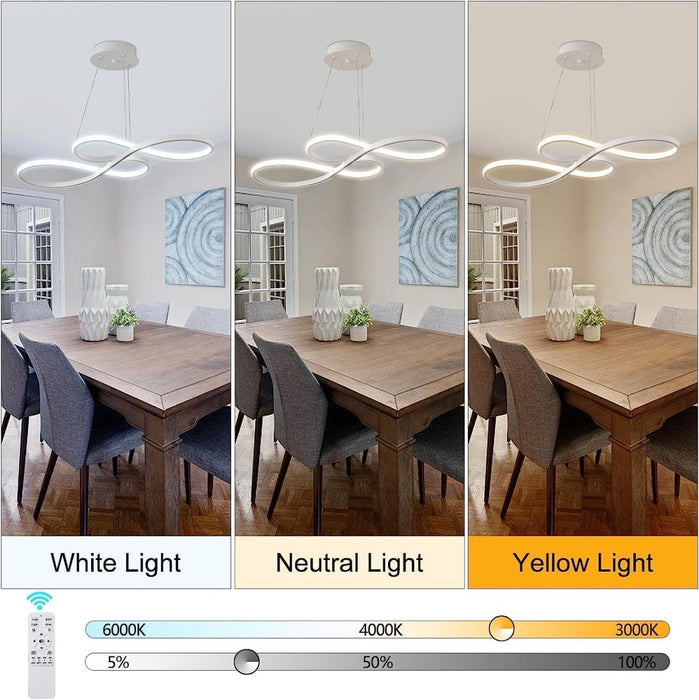 BAMDECOR A022 Modern Designer Infinity LED Chandelier Island Ceiling Pendant Light (120/150cm-Silver) - Amazingooh Wholesale