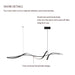 BAMDECOR A036 Modern LED Linear Pendant Lights with Dimmable LED and Adjustable Hanging Length 120cm - Black - Amazingooh Wholesale