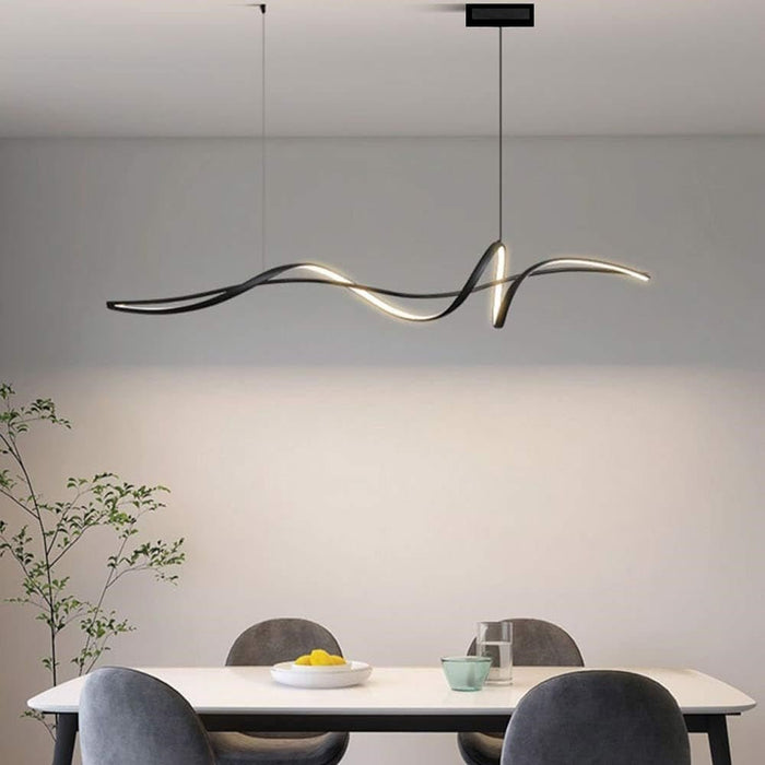 BAMDECOR A036 Modern LED Linear Pendant Lights with Dimmable LED and Adjustable Hanging Length 120cm - Black - Amazingooh Wholesale