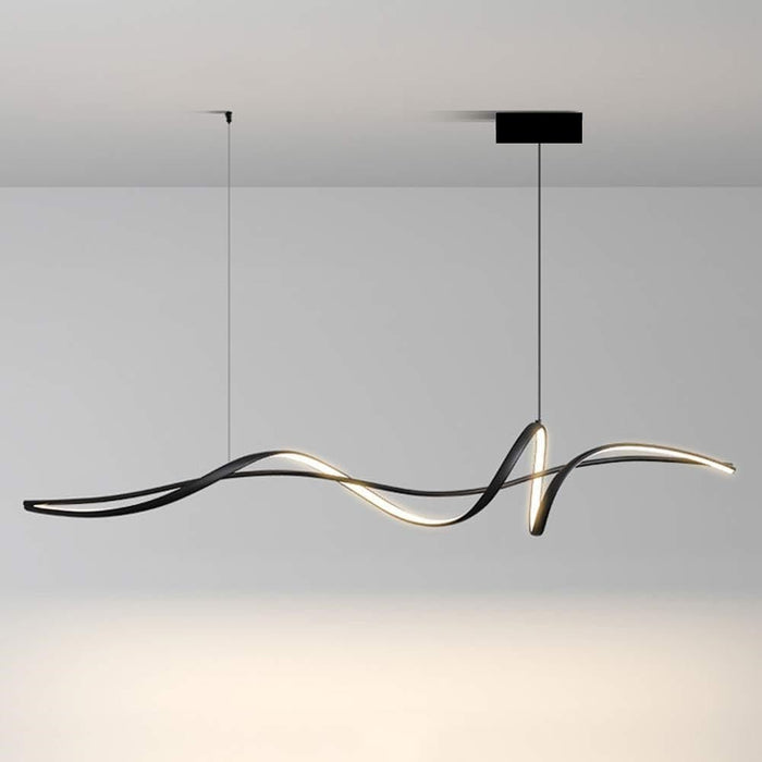 BAMDECOR A036 Modern LED Linear Pendant Lights with Dimmable LED and Adjustable Hanging Length 120cm - Black - Amazingooh Wholesale