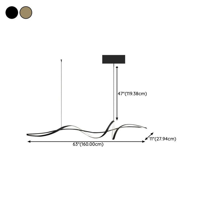 BAMDECOR A036 Modern LED Linear Pendant Lights with Dimmable LED and Adjustable Hanging Length 160cm - Black - Amazingooh Wholesale