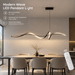 BAMDECOR A036 Modern LED Wave Linear Pendant Lights 180cm -Black - Amazingooh Wholesale