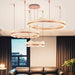 BAMDECOR A180/3 Nordic LED Chandelier Modern Circular Acrylic Living Room Light (Size: 3 Rings 40+60+80cm) - Amazingooh Wholesale