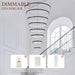 BAMDECOR A18801/8 Modern LED Chandelier Nordic Home Decor Dining Room Pendant Ceiling Light (8 Rings - Black) - Amazingooh Wholesale