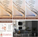 BAMDECOR A18801/8 Modern LED Chandelier Nordic Home Decor Dining Room Pendant Ceiling Light (8 Rings - Black) - Amazingooh Wholesale