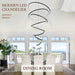 BAMDECOR A18801/8 Modern LED Chandelier Nordic Home Decor Dining Room Pendant Ceiling Light (8 Rings - Black) - Amazingooh Wholesale