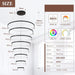 BAMDECOR A18801/8 Modern LED Chandelier Nordic Home Decor Dining Room Pendant Ceiling Light (8 Rings - Black) - Amazingooh Wholesale