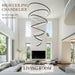BAMDECOR A18801/8 Modern LED Chandelier Nordic Home Decor Dining Room Pendant Ceiling Light (8 Rings - Black) - Amazingooh Wholesale