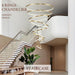 BAMDECOR A18801/8 Nordic Home Decor Dining Room Pendant lamp lights Ceiling Lamp Hanging Light (8 Rings - Gold) - Amazingooh Wholesale