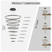 BAMDECOR A18815 Nordic Home Decor Dining Room Pendant lamp lights Ceiling Lamp Hanging Light Chandelier Lamps (8 Rings - Black) - Amazingooh Wholesale