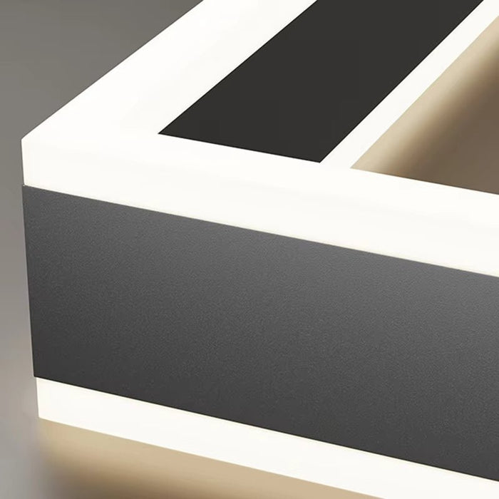 BAMDECOR A18882/3B Corner Black Modern Minimalist Square Pendant Light Adjustable LED Chandelier - Amazingooh Wholesale