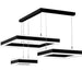 BAMDECOR A18882/3B Corner Black Modern Minimalist Square Pendant Light Adjustable LED Chandelier - Amazingooh Wholesale