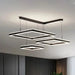 BAMDECOR A18882/3B Corner Black Modern Minimalist Square Pendant Light Adjustable LED Chandelier - Amazingooh Wholesale