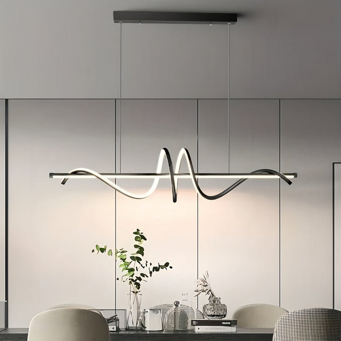 BAMDECOR A202 Modern LED Linear Pendant Lights with Dimmable LED (120cm - Black) - Amazingooh Wholesale