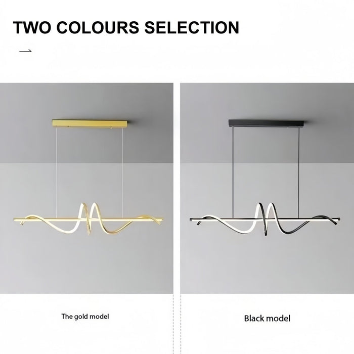 BAMDECOR A202 Modern LED Linear Pendant Lights with Dimmable LED (120cm - Black) - Amazingooh Wholesale