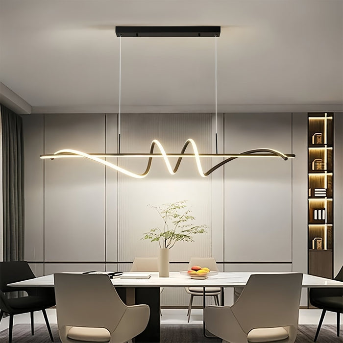 BAMDECOR A202 Modern LED Linear Pendant Lights with Dimmable LED (120cm - Black) - Amazingooh Wholesale