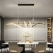 BAMDECOR A202 Modern LED Linear Pendant Lights with Dimmable LED (120cm - Black) - Amazingooh Wholesale