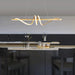 BAMDECOR A202 Modern LED Linear Pendant Lights with Dimmable LED (120cm - Gold) - Amazingooh Wholesale