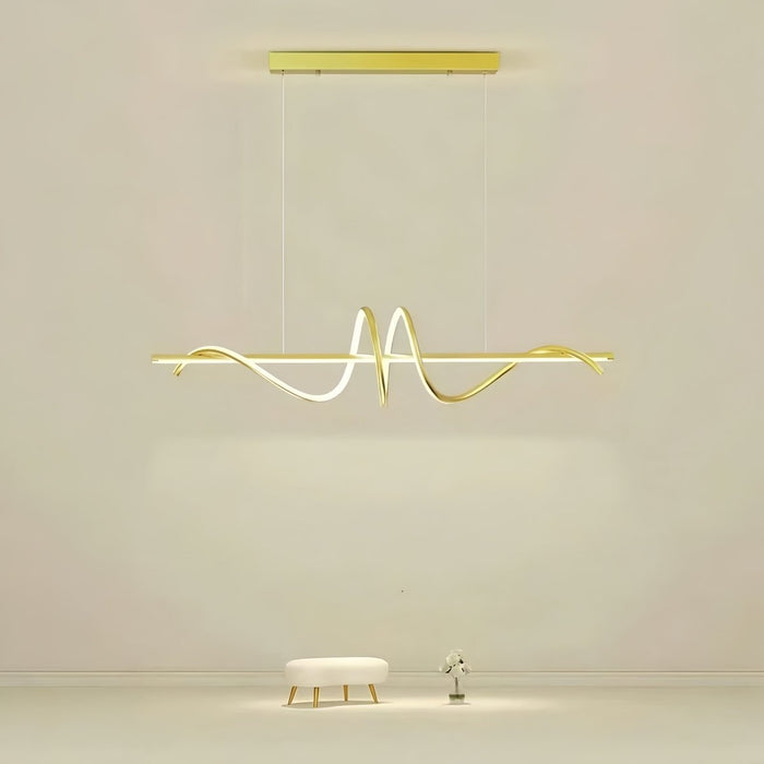 BAMDECOR A202 Modern LED Linear Pendant Lights with Dimmable LED (120cm - Gold) - Amazingooh Wholesale