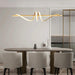 BAMDECOR A202 Modern LED Linear Pendant Lights with Dimmable LED (120cm - Gold) - Amazingooh Wholesale