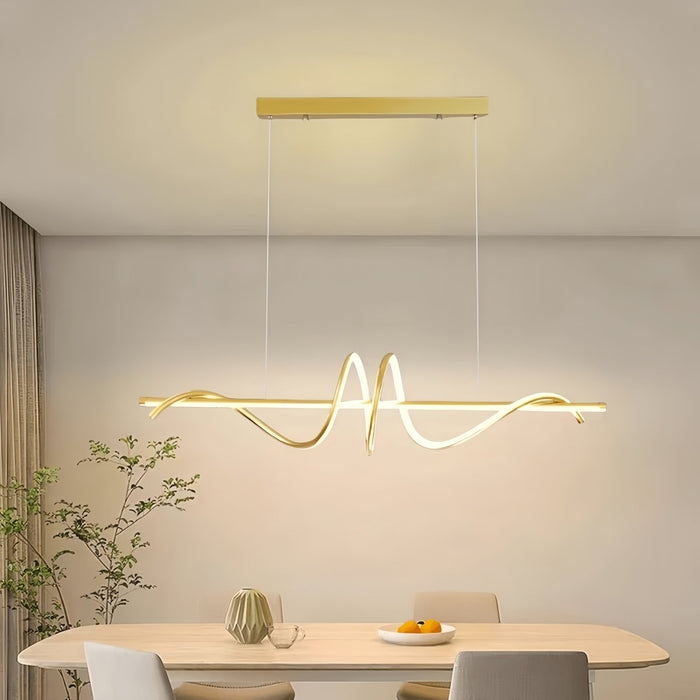 BAMDECOR A202 Modern LED Linear Pendant Lights with Dimmable LED (120cm - Gold) - Amazingooh Wholesale