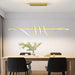 BAMDECOR A202 Modern LED Linear Pendant Lights with Dimmable LED (160/180cm - Gold) - Amazingooh Wholesale