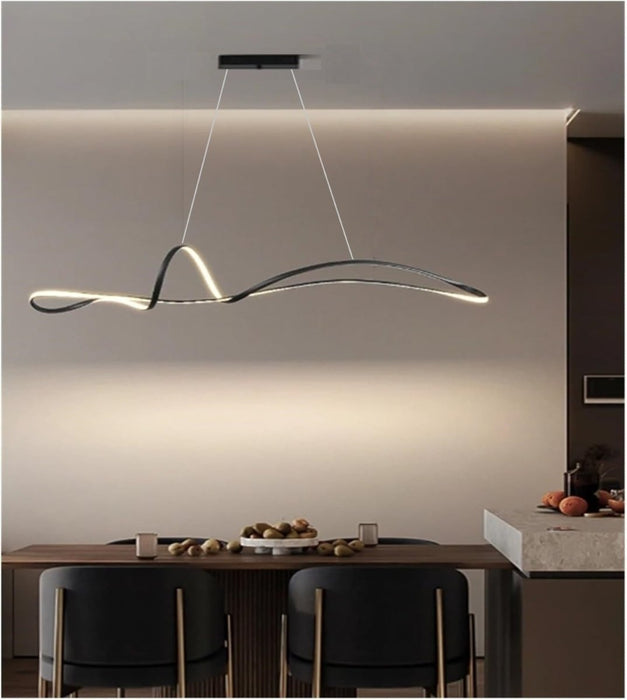 BAMDECOR A210 Modern LED Linear Pendant Lights with Dimmable LED and Adjustable Hanging Length 180cm - Black - Amazingooh Wholesale