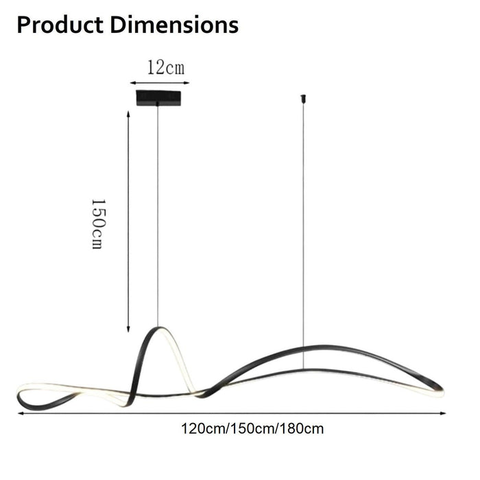 BAMDECOR A210 Modern LED Linear Pendant Lights with Dimmable LED and Adjustable Hanging Length 180cm - Black - Amazingooh Wholesale