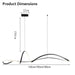 BAMDECOR A210 Modern LED Linear Pendant Lights with Dimmable LED and Adjustable Hanging Length 180cm - Black - Amazingooh Wholesale