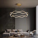 BAMDECOR A212/1 Gold Modern Wavy Art Aluminum Light Fixture for Living Room Bedroom Indoor Decor - Amazingooh Wholesale