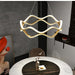 BAMDECOR A212/1 Gold Modern Wavy Art Aluminum Light Fixture for Living Room Bedroom Indoor Decor - Amazingooh Wholesale