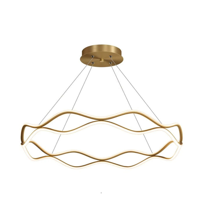 BAMDECOR A212/1 Gold Modern Wavy Art Aluminum Light Fixture for Living Room Bedroom Indoor Decor - Amazingooh Wholesale