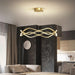 BAMDECOR A212/1 Gold Modern Wavy Art Aluminum Light Fixture for Living Room Bedroom Indoor Decor - Amazingooh Wholesale