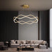 BAMDECOR A212/1 Gold Modern Wavy Art Aluminum Light Fixture for Living Room Bedroom Indoor Decor - Amazingooh Wholesale
