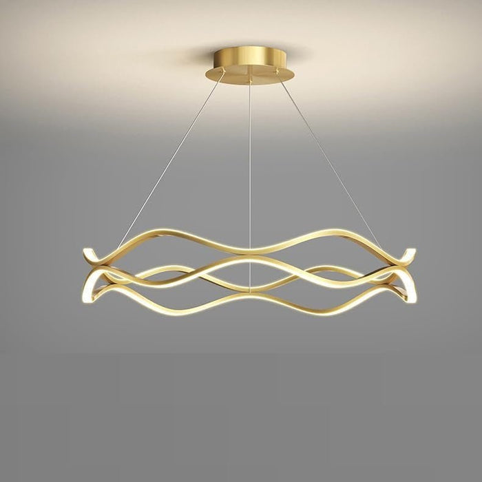 BAMDECOR A212/1 Gold Modern Wavy Art Aluminum Light Fixture for Living Room Bedroom Indoor Decor - Amazingooh Wholesale