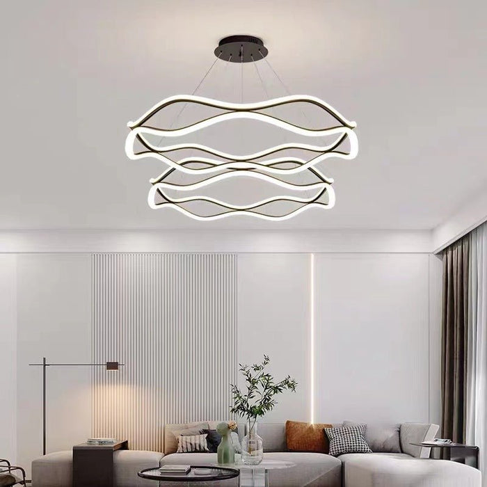 BAMDECOR A212/2 Modern Wavy Art Aluminum Light Fixture for Living Room Bedroom Indoor Decor - Amazingooh Wholesale