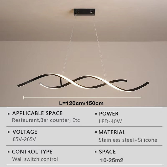 BAMDECOR A24122 Modern Minimalist Black Pendant Light Adjustable LED Chandelier for Dining Room and Bar (Copy) - Amazingooh Wholesale