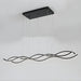 BAMDECOR A2569 1.5m Antizer Nordic Minimalist Wave Long Pendant Light (Black) - Amazingooh Wholesale