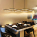 BAMDECOR A2569 1.5m Antizer Nordic Minimalist Wave Long Pendant Light (Black) - Amazingooh Wholesale
