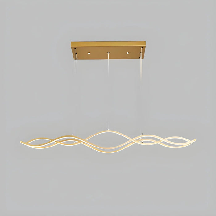 BAMDECOR A2569 1.5m Antizer Nordic Minimalist Wave Long Pendant Light (Gold) - Amazingooh Wholesale
