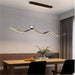 BAMDECOR A2575 Modern Design Linear LED Ceiling Light for Dining Room Office Kitchen Living Room (Black) - Amazingooh Wholesale