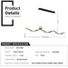 BAMDECOR A2575 Modern Design Linear LED Ceiling Light for Dining Room Office Kitchen Living Room (Black) - Amazingooh Wholesale
