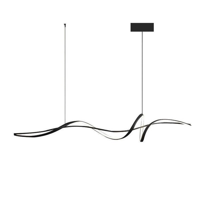 BAMDECOR A36 Modern LED Linear Chandeliers Pendant Lights with Dimmable LED and Adjustable Hanging Length 140cm - Black - Amazingooh Wholesale