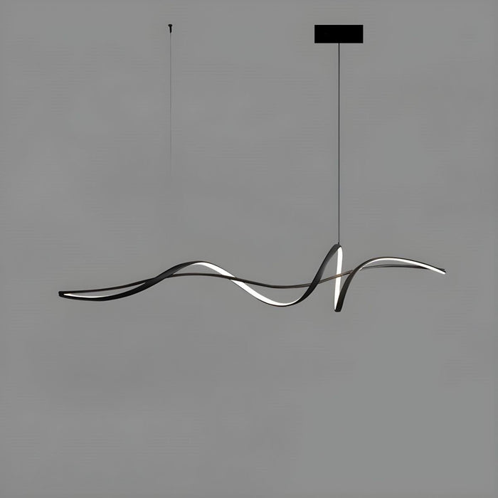 BAMDECOR A36 Modern LED Linear Chandeliers Pendant Lights with Dimmable LED and Adjustable Hanging Length 140cm - Black - Amazingooh Wholesale