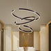BAMDECOR AD2573 3 Round Rings C Shape Ceiling Light Chandeliers (Matte Black) - Amazingooh Wholesale
