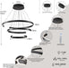 BAMDECOR AD2573 3 Round Rings C Shape Ceiling Light Chandeliers (Matte Black) - Amazingooh Wholesale