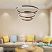 BAMDECOR AD2573 3 Round Rings C Shape Ceiling Light Chandeliers (Matte Black) - Amazingooh Wholesale