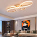 BAMDECOR AD2576 Modern Minimalist Curved Line Iron Aluminum Silicone LED Semi - Flush Mount Ceiling Light For Living Room (Gold) - Amazingooh Wholesale