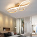 BAMDECOR AD2576 Modern Minimalist Curved Line Iron Aluminum Silicone LED Semi - Flush Mount Ceiling Light For Living Room (Gold) - Amazingooh Wholesale
